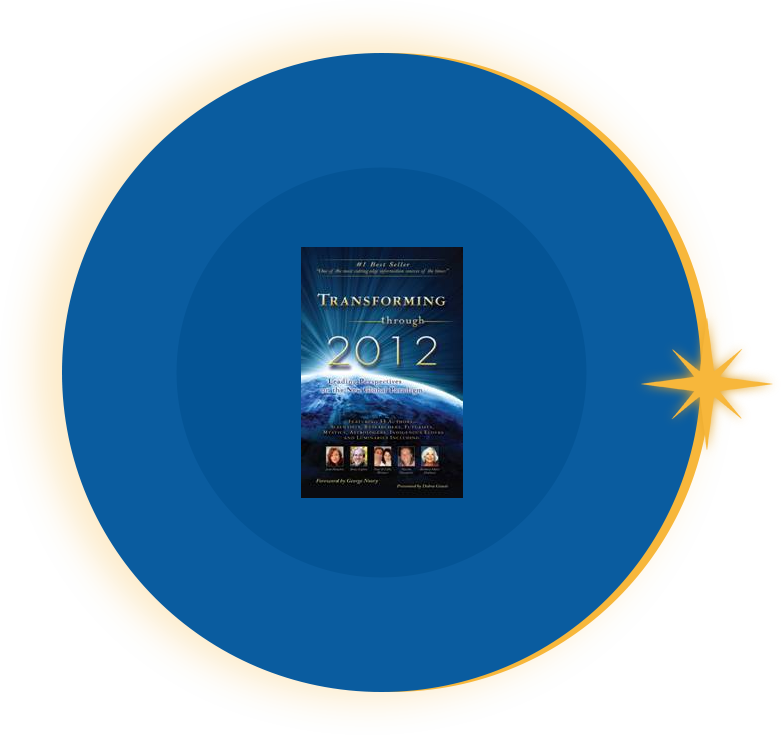A blue circle with the cover of the book tomorrowland 2 0 1 2.